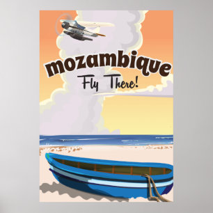 Impressão do poster de viagens de Mozambique