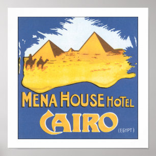 Impressão do poster de viagens do hotel do Cairo