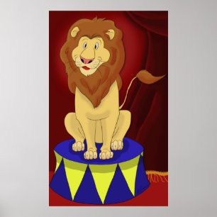 Impressão do poster do leão do circo