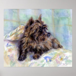 Impressão do poster do retrato do cão de Terrier