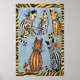 Impressão do poster dos amigos do gato de Louis