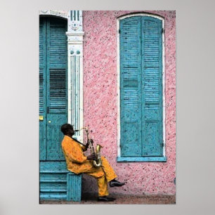 Impressão do poster dos azuis do bairro francês