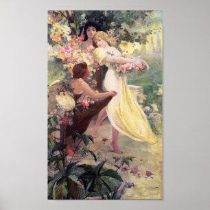Impressão do poster: Mucha - espírito do primave