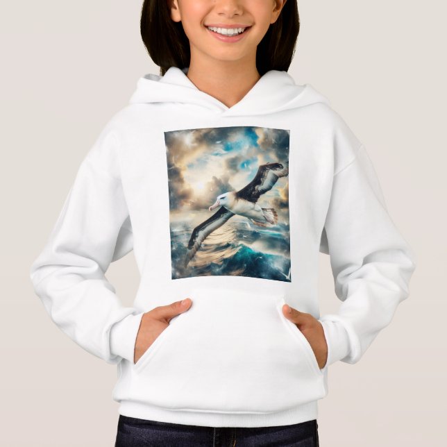 Impressão do Pullover Hoodie Albatross de Garota (Frente)
