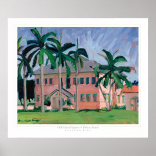 Impressão do quadrado da velha escola