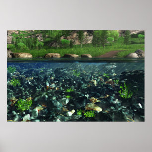 Impressão do rio Cwm