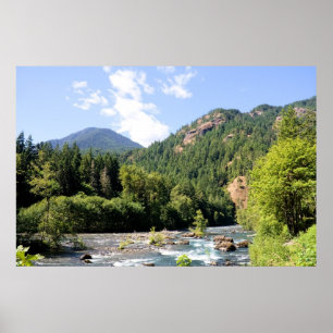 Impressão do rio da montanha