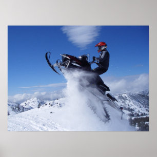 Impressão do salto do Snowmobile