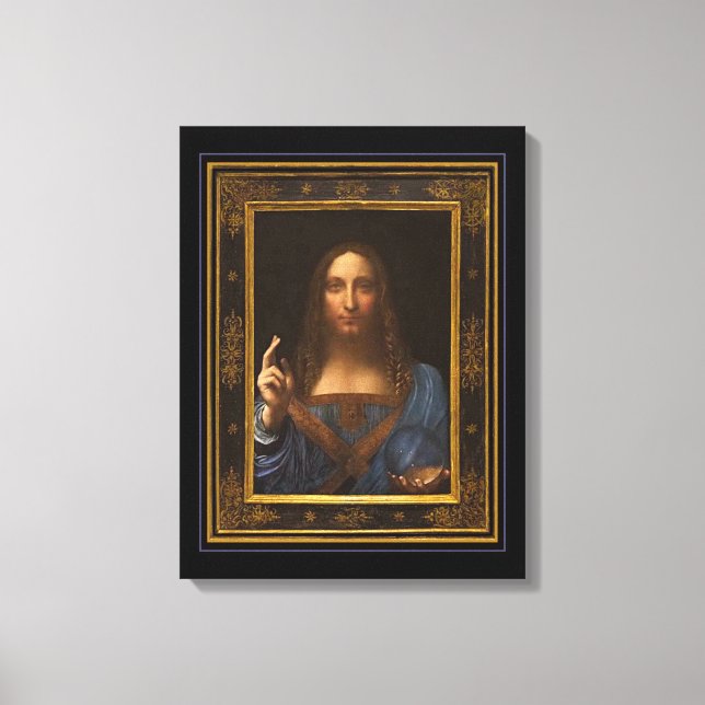 Impressão do Salvator Mundi 1500 Leonardo da Vinci (Frente)