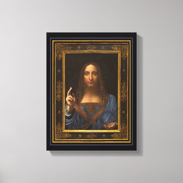 Impressão do Salvator Mundi 1500 Leonardo da Vinci (Frente)