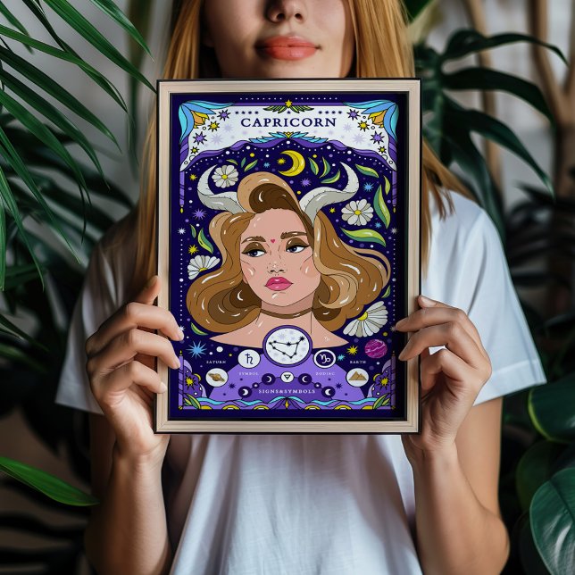 Impressão do Signo de Capricórnio - Ambicioso e Te (Criador carregado)
