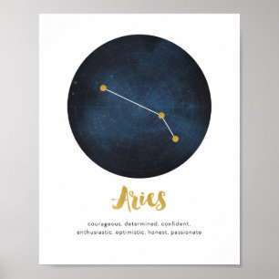 Impressão do sinal da estrela do Aries