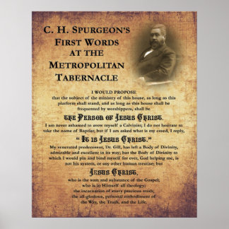 Impressão do Tabernacle Metropolitan First Words