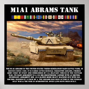 Impressão do tanque de guerra de M1A1 Abrams