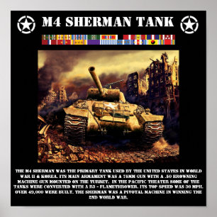 Impressão do tanque de M4 Sherman