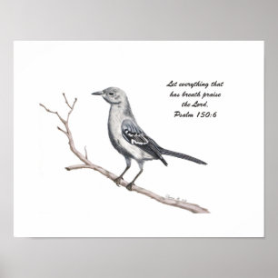 Impressão do Texas Mockingbird
