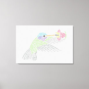 Impressão do World Word Hummingbird