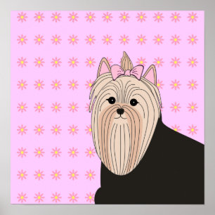 Impressão doce do poster de Yorkie