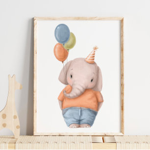 Impressão dos Balões de Elefante   Impressão de Pa