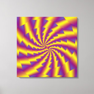Impressão dourado das canvas da espiral do