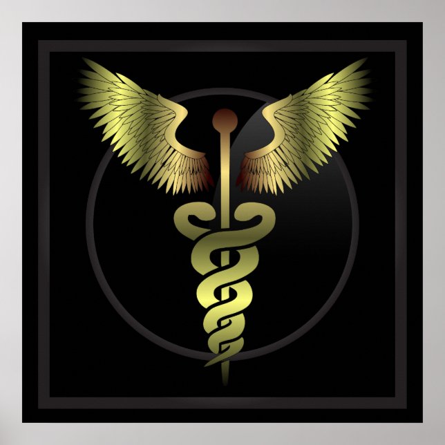 Impressão Dourado de Caduceus (Frente)