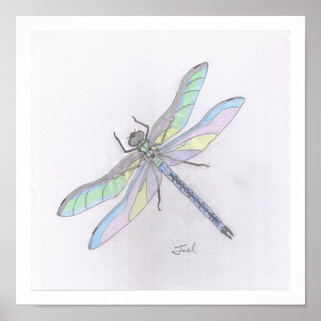 IMPRESSÃO DRAGONFLY (11"x11") (Frente)