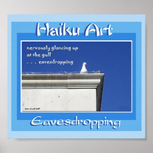 Impressão Eavesdropping da arte dos haicais