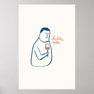 Impressão Elegante de Vidro Vermelho de Dolce Vita