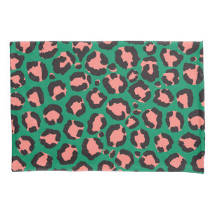 Impressão em animais de leopardo preto rosa-rosa m