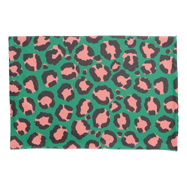 Impressão em animais de leopardo preto rosa-rosa m (Frente)