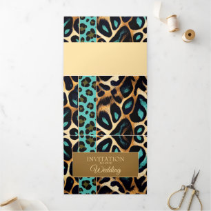 Impressão em animais LEOPARD - Cartão de convite