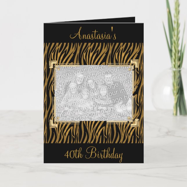 Impressão em animais negros saudações do cartão Fo (Frente)