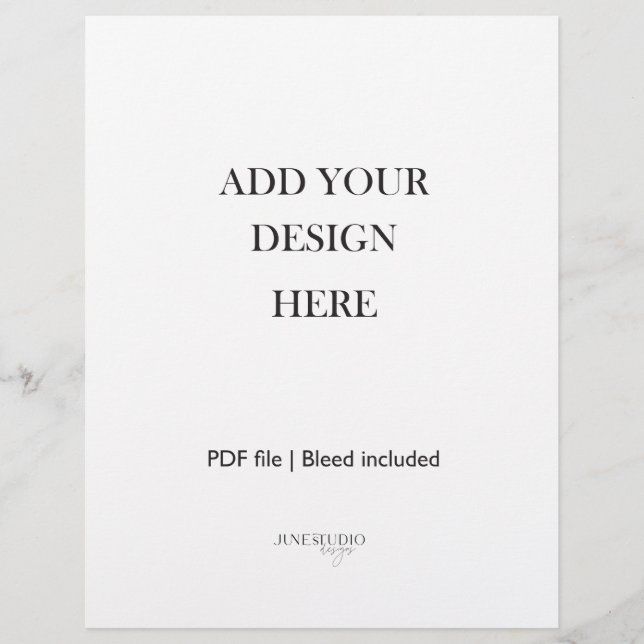 Impressão em folha de retrato de 8,5x11" (Frente)