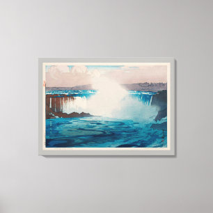 Impressão Em Tela ナ イ ガ ラ 瀑 布, Niagara Falls, Hiroshi Yoshida, Woodc