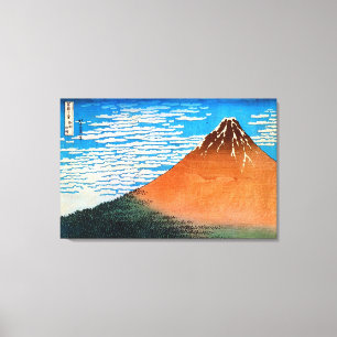 Impressão Em Tela 凱 風 晴(赤 富 士), 快, 北 Red Mount Fuji, Hokusai, Ukiyo-