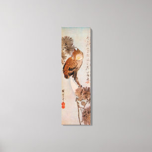 Impressão Em Tela 月夜のみみずく, coruja do luar do 広重, H