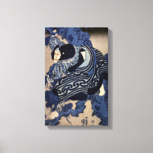 Impressão Em Tela 歌舞伎役者, ator de Kabuki do 国芳, Kuniyos