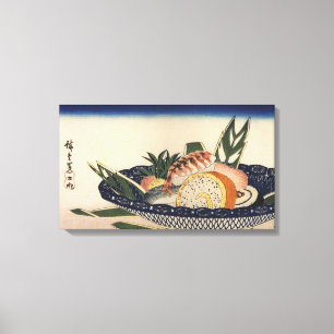 Impressão Em Tela 江 戸 寿 司, 広 重 Sushi Bowl, Hiroshige, Ukiyo-e