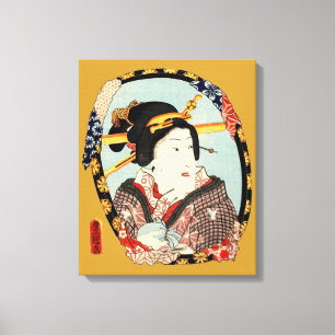 Impressão Em Tela 江 戸 歌 舞 伎 役 者 豊 国, の Edo Kabuki Ator, Toyokuni, Uk