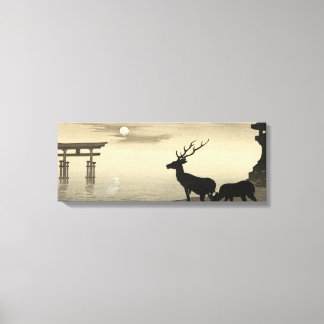 Impressão Em Tela 浮世絵キャンバス ukiyoe 小原古邨 「安芸の宮島」 キャンバスプリント