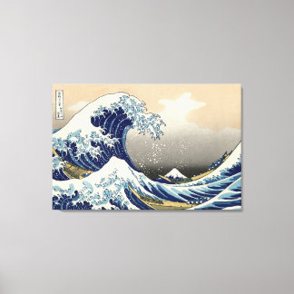 Impressão Em Tela 浮世絵キャンバス ukiyoe 葛飾北斎 「富嶽三十六景 神奈川沖浪裏」 キャンバスプリント