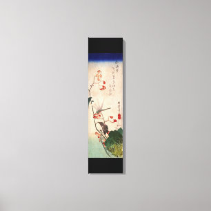 Impressão Em Tela 花にトンボ, libélula do 広重 e flor, Hiros