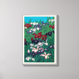 Impressão Em Tela 菖蒲, íris, Hasui Kawase, Woodcut