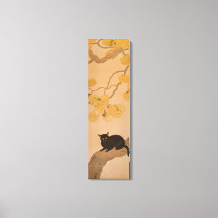 Impressão Em Tela 黒 猫, 春 草 Black Cat, Shunsô, Arte Japonesa