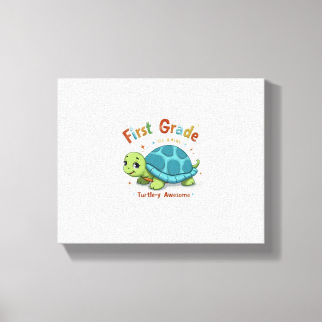 Impressão Em Tela 1º Grau Turtle-y Incrível 1 rua Grau Voltar a Sch (Frente)