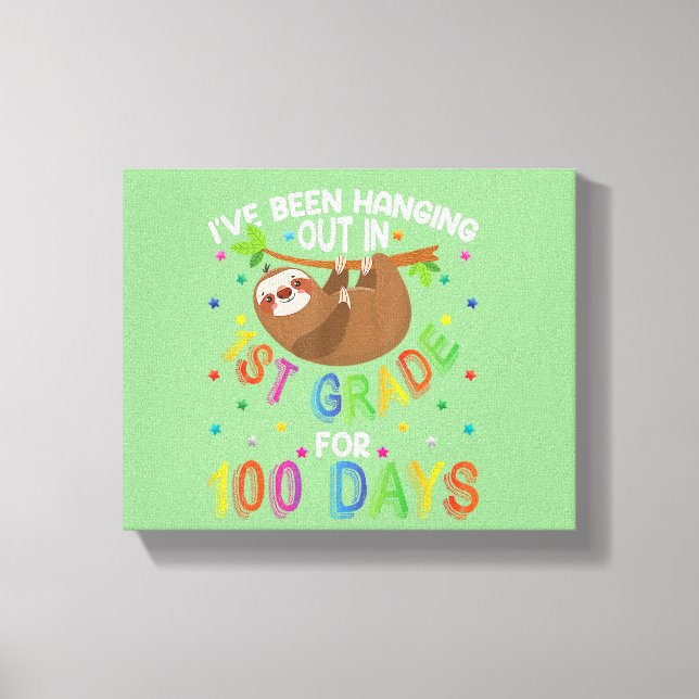 Impressão Em Tela 100.o Dia da Design de Lama Escolar 1rua Grau 100  (Frente)