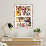 Impressão Em Tela 10 Photo Modern Trendy Hippie Floral Na moda Name<br><div class="desc">10 Foto moderna Tendy Hippie Floral Na moda Name Canvas Art apresenta dez das suas fotografias favoritas para uma fácil e rápida colagem de fotografias. Personalize com seu nome e rodeado por um padrão floral colorido retrorhippie. Faz um presente perfeito para o Natal, aniversários, Dias de as mães, irmãs, melhores...</div>