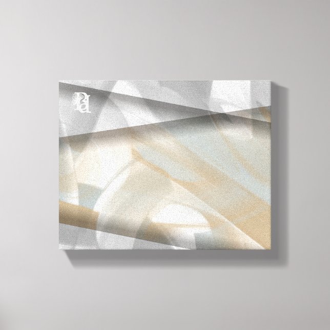 Impressão Em Tela 10x8" Sandy Tornado Trend Abstrato Art Beige (Frente)