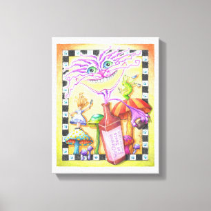 Impressão em tela 11"X14" - Gato de WorCHESHIRE