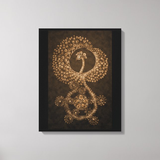 Impressão Em Tela 11 x 17 Abstrato de bronze Phoenix (Frente)